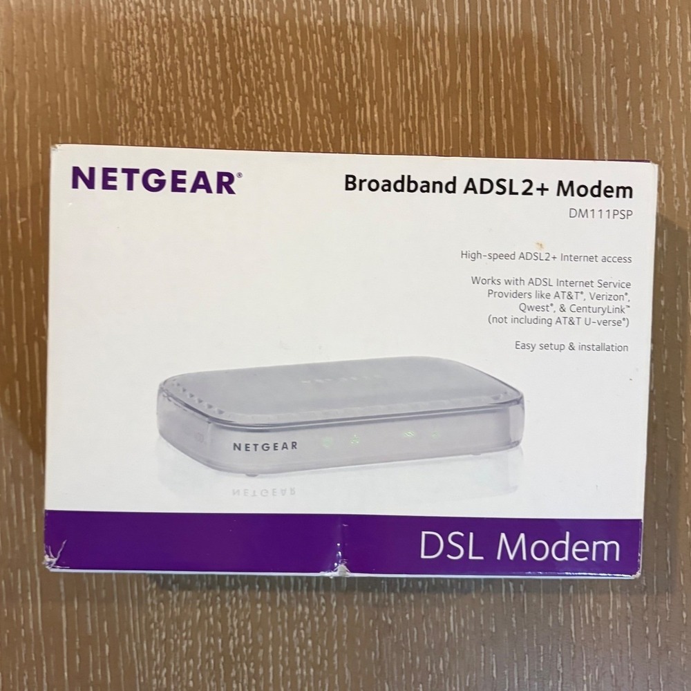 Netgear‎ DM111PSP Broadband ADSL2+ Modem White High Speed DSL Internet